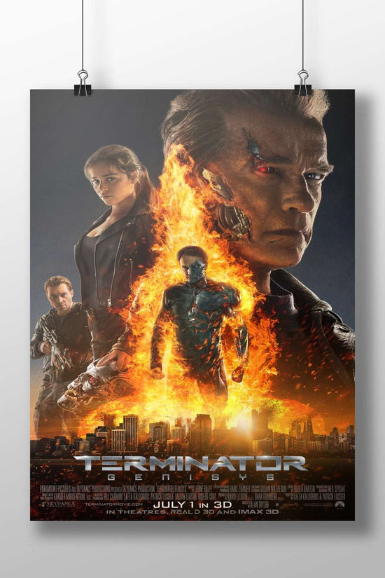 Terminator Genisys T-800 - Cyberpunk Icon Poster