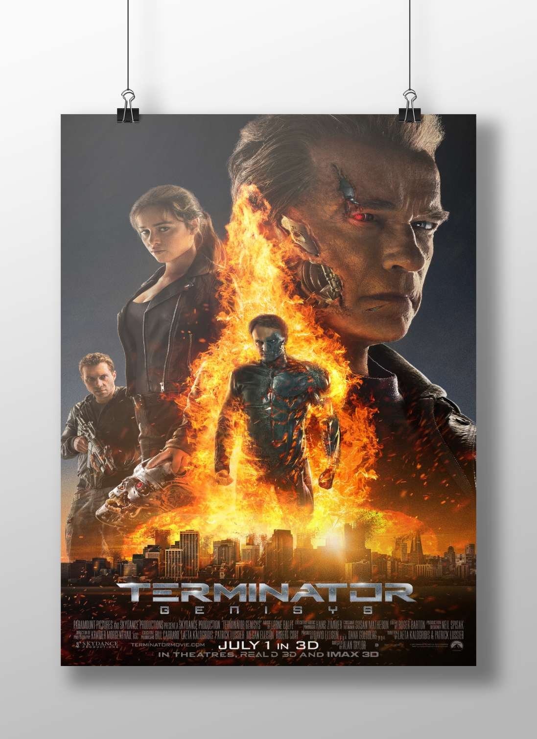 Terminator Genisys T-800 - Cyberpunk Icon Poster