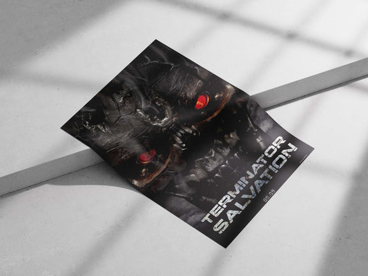 Terminator (from the Terminator franchise, specifically the movie "Terminator Salvation") T-800 - Cyberpunk Icon Poster
