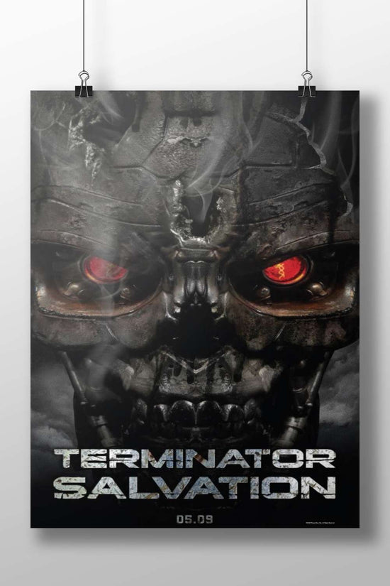 Terminator (from the Terminator franchise, specifically the movie "Terminator Salvation") T-800 - Cyberpunk Icon Poster