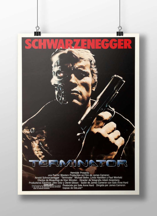 Arnold Schwarzenegger as the Terminator character in the 1984 film *Terminator* Arnold Schwarzenegger - The