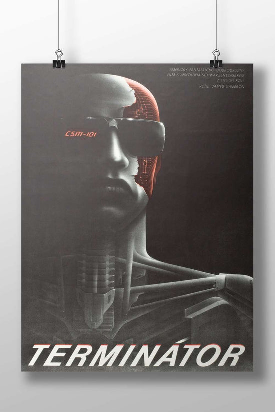 Terminator (robot character from The Terminator film) T-800 - Cyberpunk Icon Poster