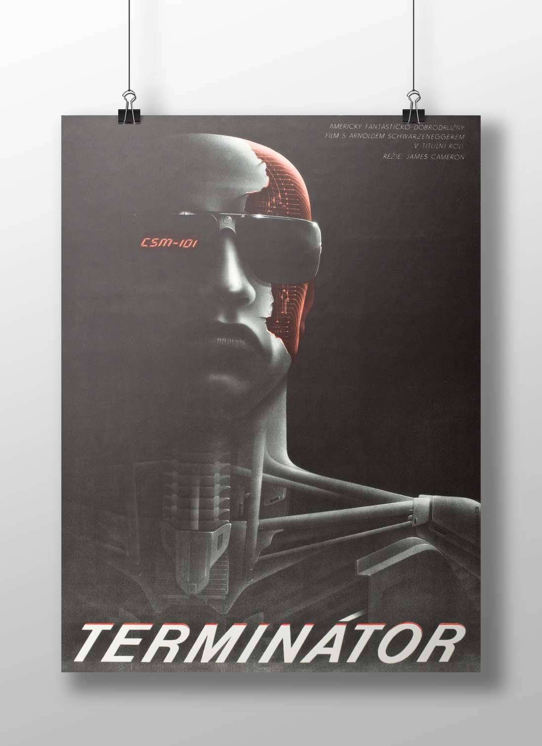 Terminator (robot character from The Terminator film) T-800 - Cyberpunk Icon Poster