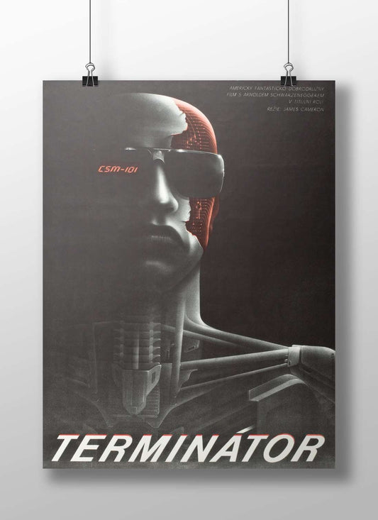 Terminator (robot character from The Terminator film) T-800 - Cyberpunk Icon Poster