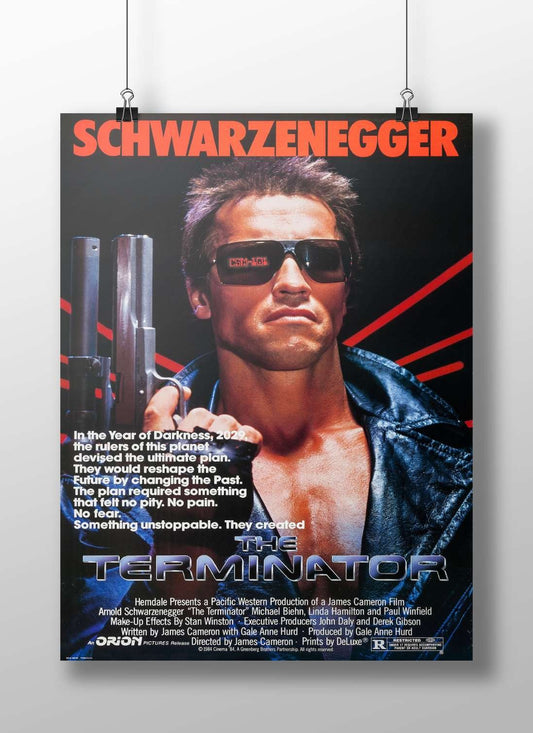 The Terminator (1984 film starring Arnold Schwarzenegger) The Terminator - Cyberpunk Icon Poster