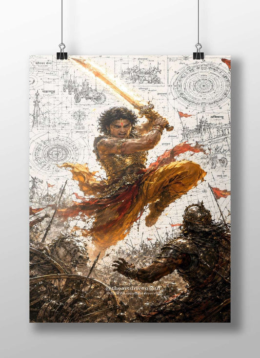 Arjuna (Hindu epic warrior from Mahabharata) Main Subject: Arjuna (Hindu epic warrior from Mahabharata) Matte BoizzBoard