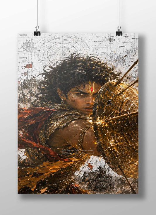 Arjuna (from Hindu epic Mahabharata) Main Subject: Arjuna (from Hindu epic Mahabharata) Matte BoizzBoard rigid print —