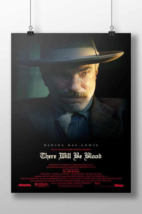 There Will Be Blood (film) starring Daniel Day-Lewis Ethan Cross - Solitude Noir Poster