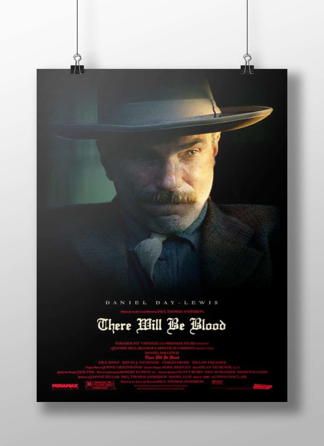 There Will Be Blood (film) starring Daniel Day-Lewis Ethan Cross - Solitude Noir Poster