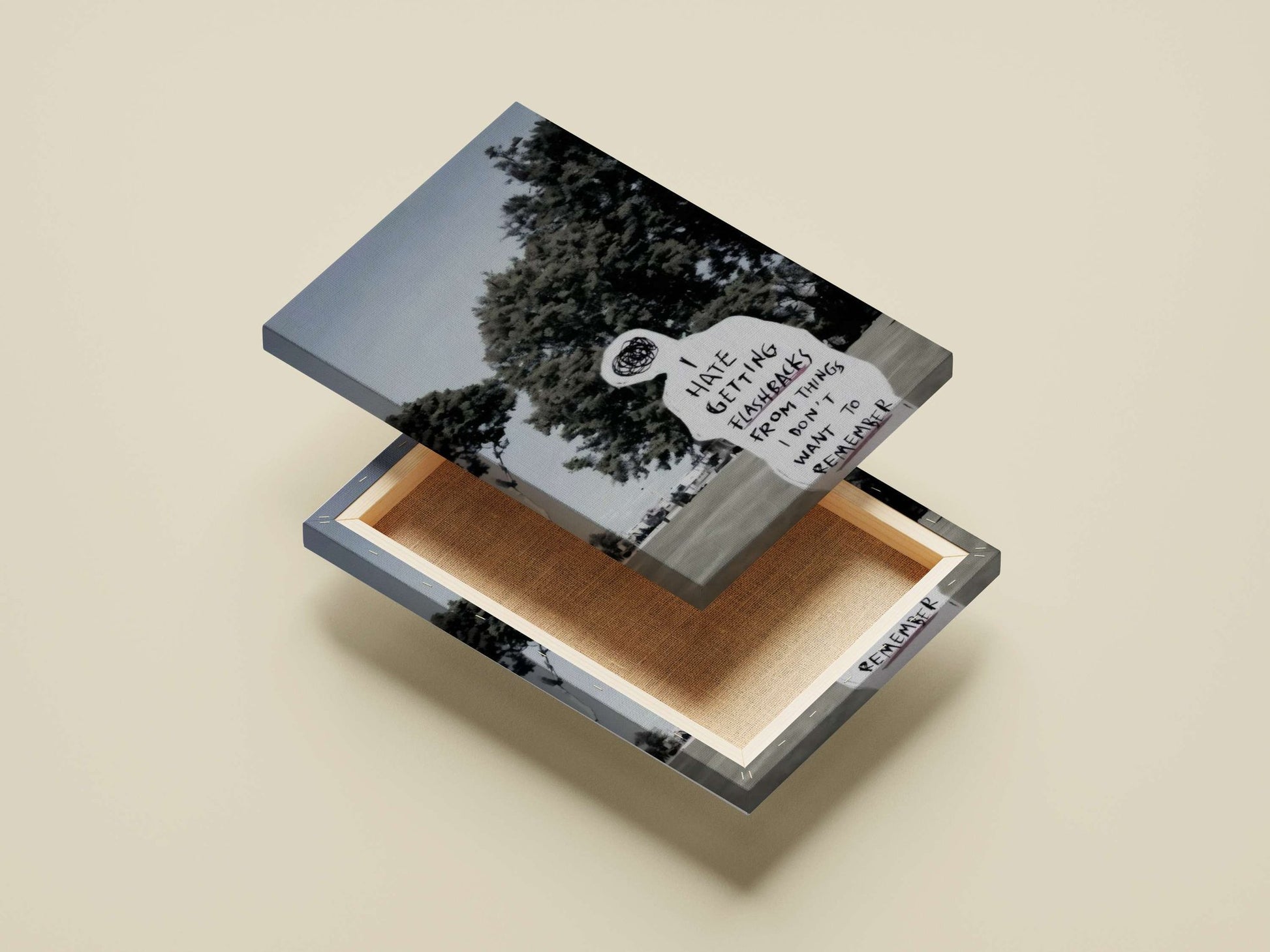 Human-shaped paper cutout with handwritten text about flashbacks Main Subject: Human-shaped paper cutout with handwritten