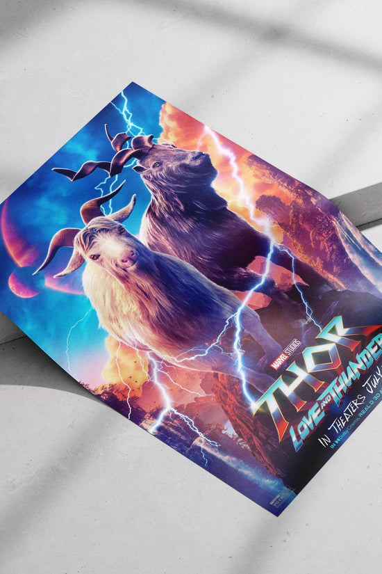 The two goats from Marvel Studios' Thor: Love and Thunder Loki'S Goats - Mythic Beasts