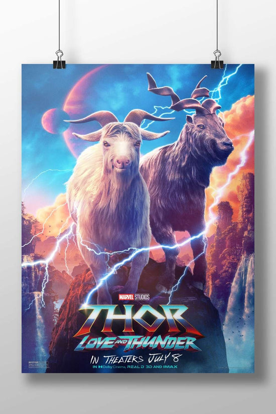 The two goats from Marvel Studios' Thor: Love and Thunder Loki'S Goats - Mythic Beasts