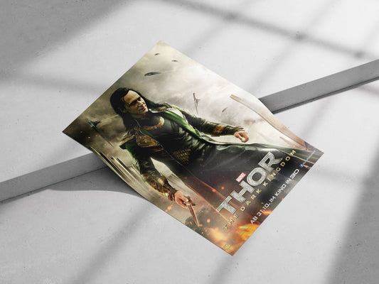 Loki Laufeyson (the character from Marvel's Thor: The Dark World film, identifiable via "THOR THE