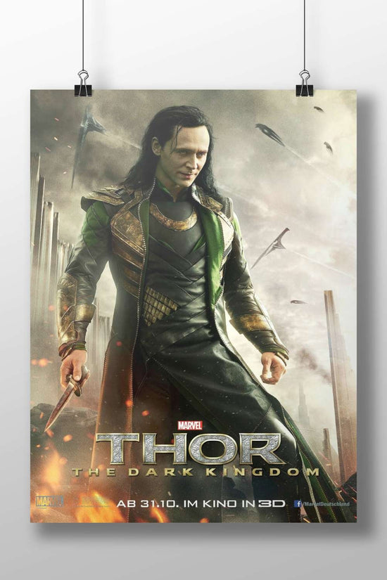 Loki Laufeyson (the character from Marvel's Thor: The Dark World film, identifiable via "THOR THE