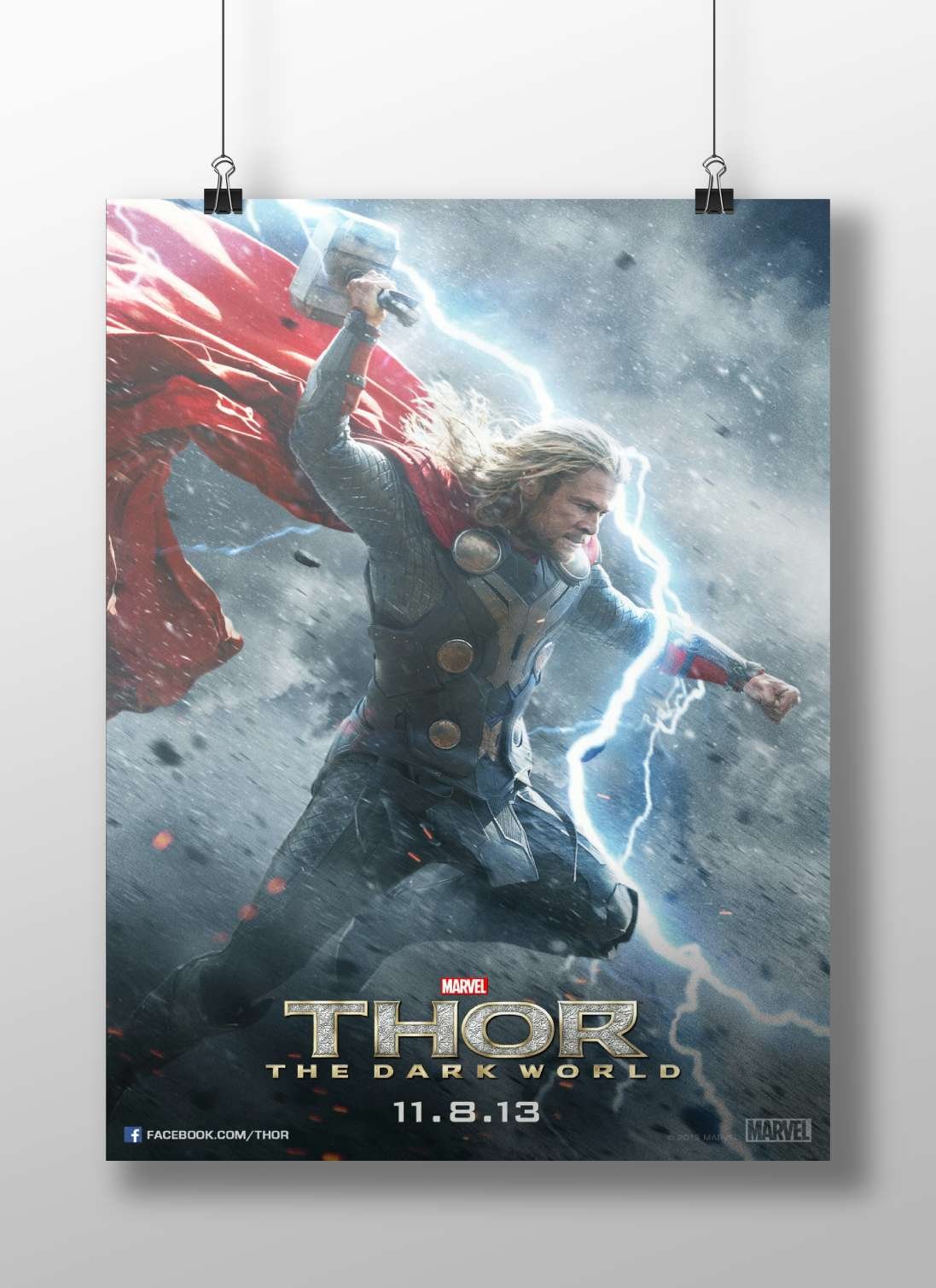Thor (Marvel character from "Thor: The Dark World") Thor - God Of Thunder Poster