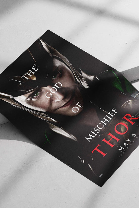 Loki, the God of Mischief from Marvel's Thor franchise Loki - Trickster Noir Poster