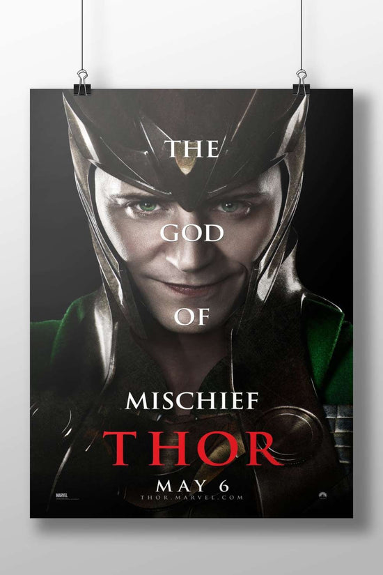 Loki, the God of Mischief from Marvel's Thor franchise Loki - Trickster Noir Poster