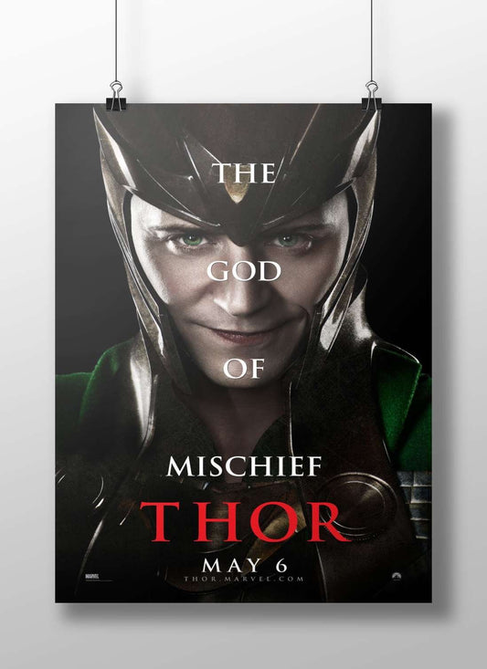 Loki, the God of Mischief from Marvel's Thor franchise Loki - Trickster Noir Poster