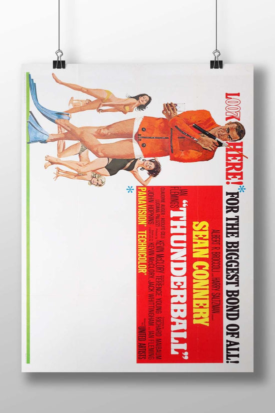 The James Bond film "Thunderball" (1965), part of the Bond franchise starring Sean Connery. Thunderball