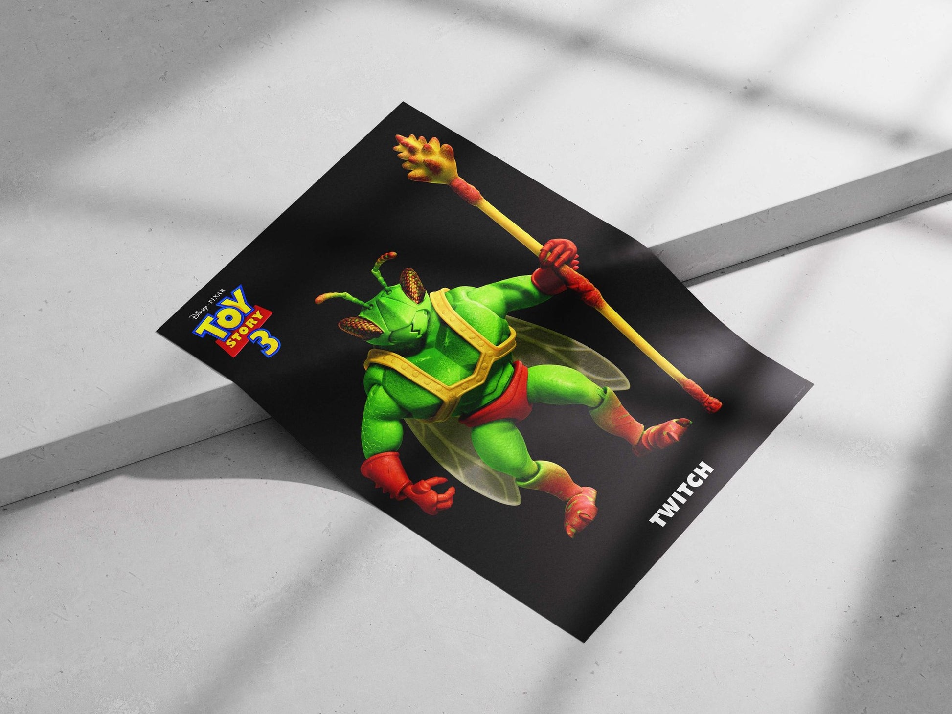Twitch, a character from Disney Pixar's Toy Story 3 Woody'S Lost Friend - Twitch Poster