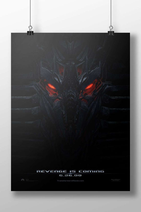 Megatron (Transformers franchise character from *Transformers: Revenge of the Fallen*, confirmed by "REVENGE IS COMING"