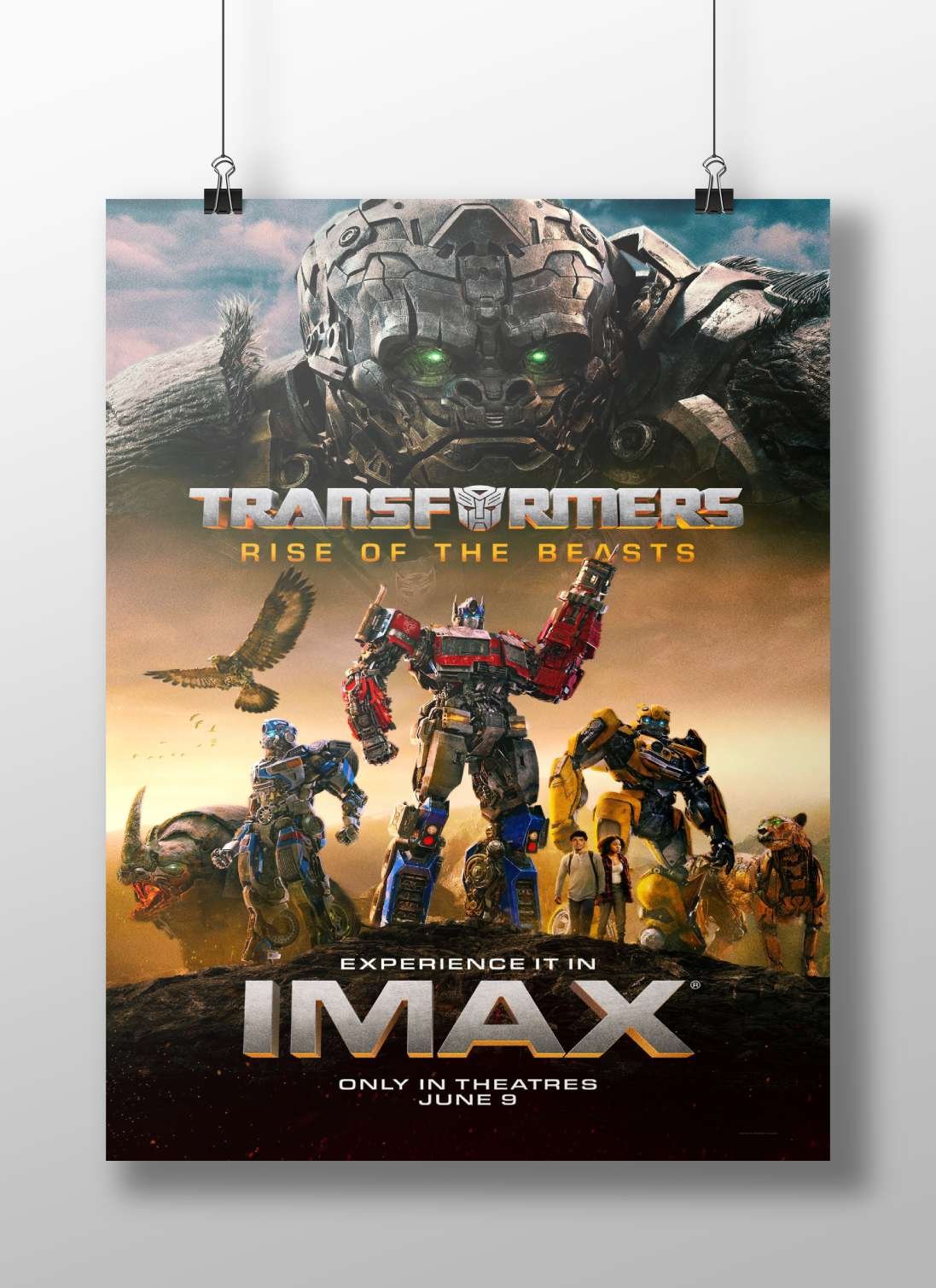 Transformers: Rise of the Beasts Optimus Prime - Cybernetic Hero Poster