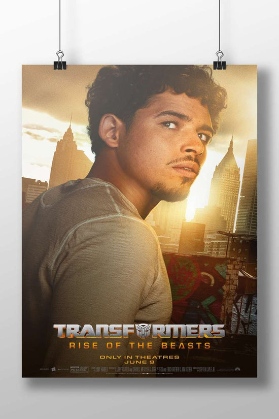Transformers: Rise of the Beasts (confirmed by OCR text containing "Transformers" and poster title) Optimus
