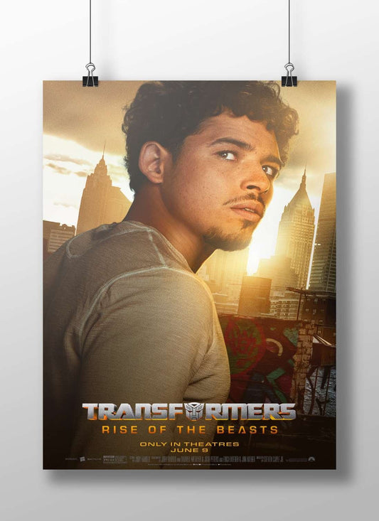 Transformers: Rise of the Beasts (confirmed by OCR text containing "Transformers" and poster title) Optimus