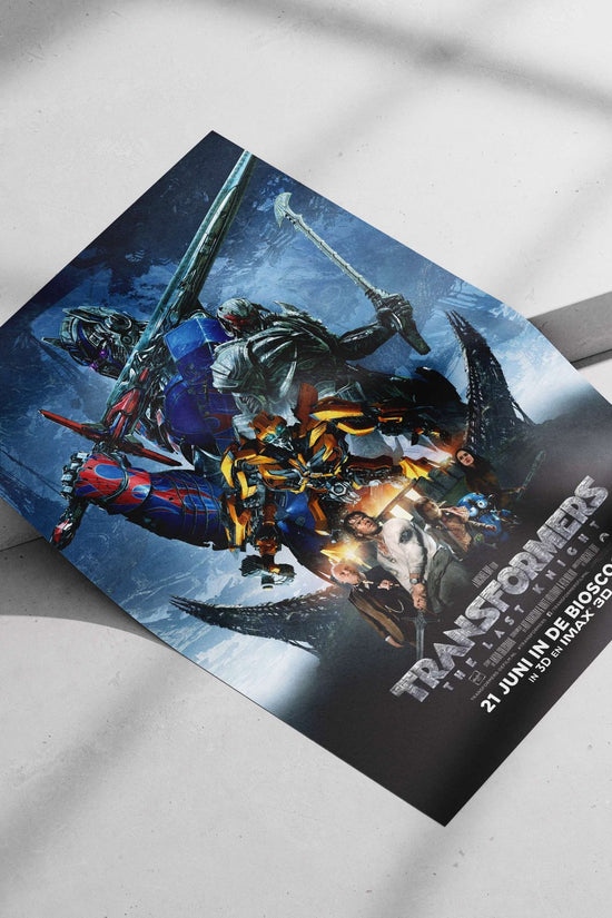 Transformers characters (Optimus Prime, Bumblebee) from "Transformers: The Last Knight" (confirmed by Tesseract text "TRANSFORMERS