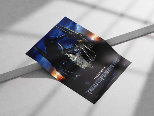 Optimus Prime from the Transformers franchise (evidenced by "TRANSFORMERS" in OCR text). Optimus Prime -