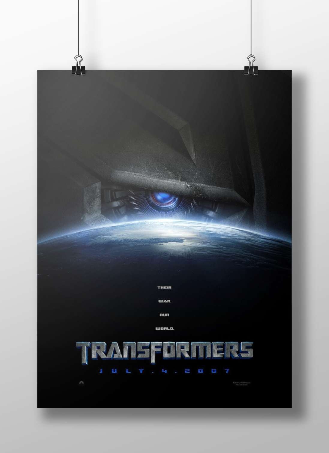 Transformers franchise (specifically the 2007 movie "Transformers") Optimus Prime - Cyberpunk Guardian Poster