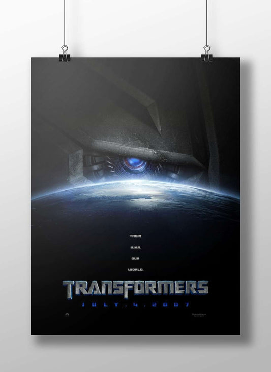 Transformers franchise (specifically the 2007 movie "Transformers") Optimus Prime - Cyberpunk Guardian Poster