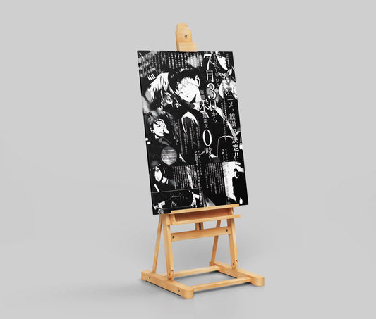 Tokyo Ghoul Anime Release Japanese Promo Poster - Ken Kaneki & Main Characters Black & White Print