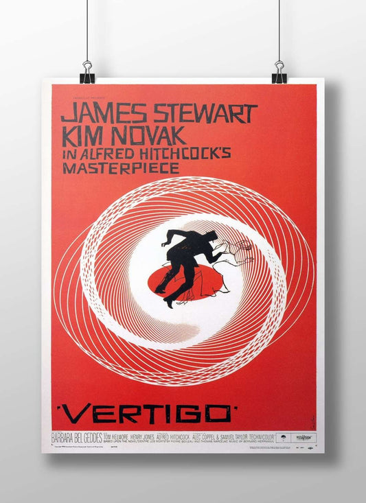 Vertigo (the film starring James Stewart in Alfred Hitchcock's masterpiece) Vertigo - Timeless Mystery Poster