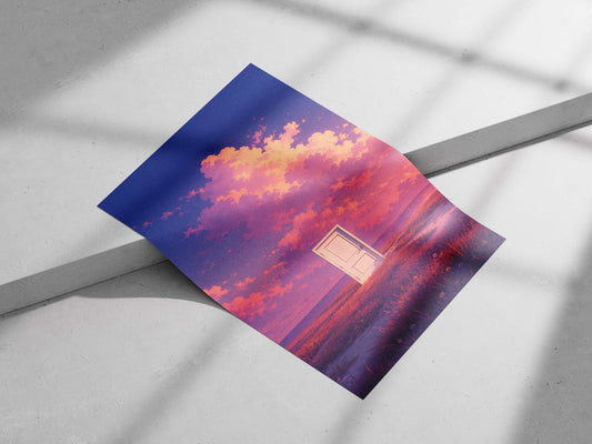 White door Main Subject: White door Matte poster print — Art wall art India | PosterBoizz