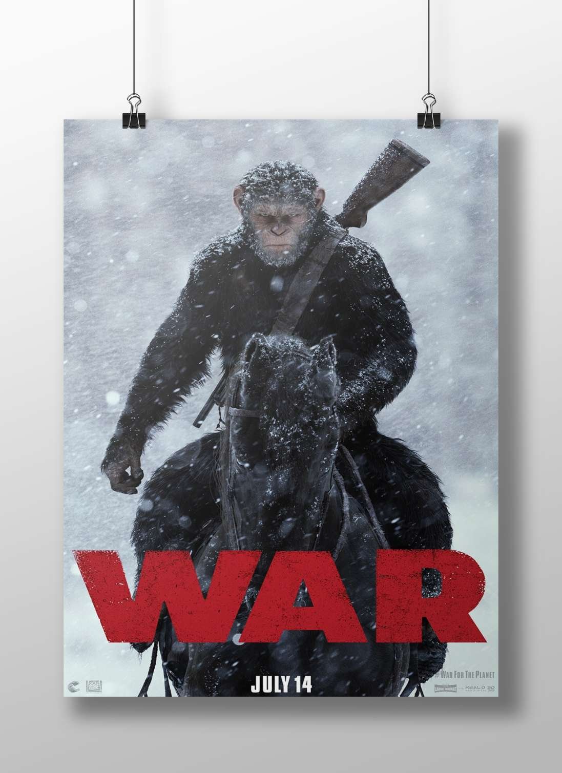 Caesar from the Planet of the Apes franchise Caesar - Ape Rebellion Poster