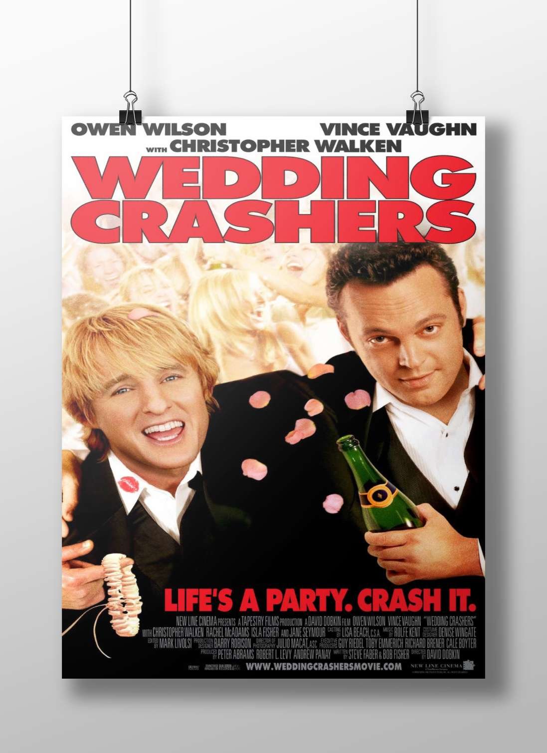 The movie "Wedding Crashers" starring Owen Wilson and Vince Vaughn. Wedding Crashers - Comedy Icon