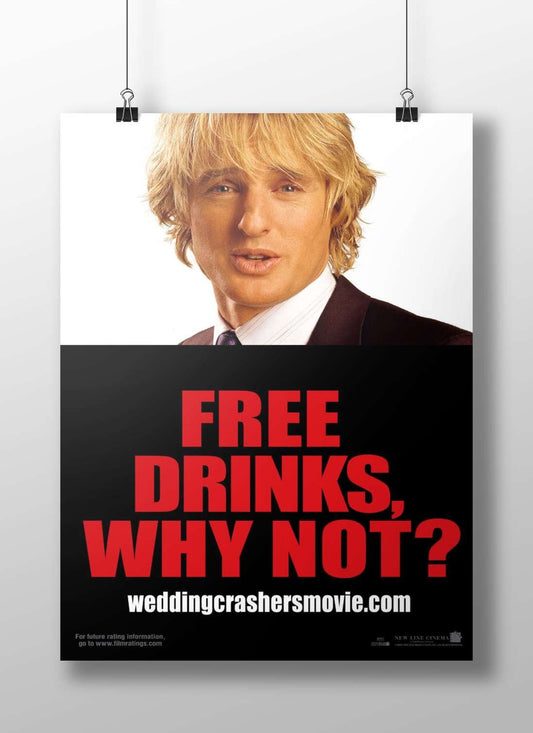 Wedding Crashers movie Stu Stone Wedding Crasher - Comedy Pop Art Poster