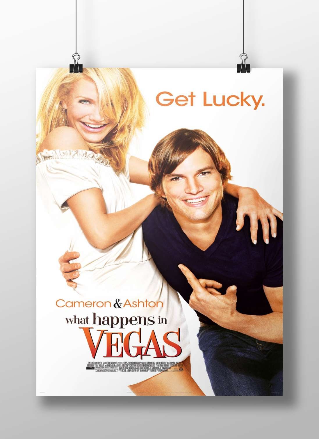 The movie "What Happens in Vegas" starring Ashton Kutcher and Cameron Diaz. What Happens In