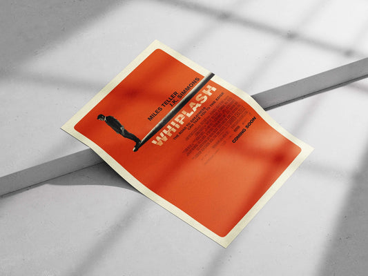 Whiplash (2014 film) starring Miles Teller and J.K. Simmons Whiplash - Discipline Minimalist Poster