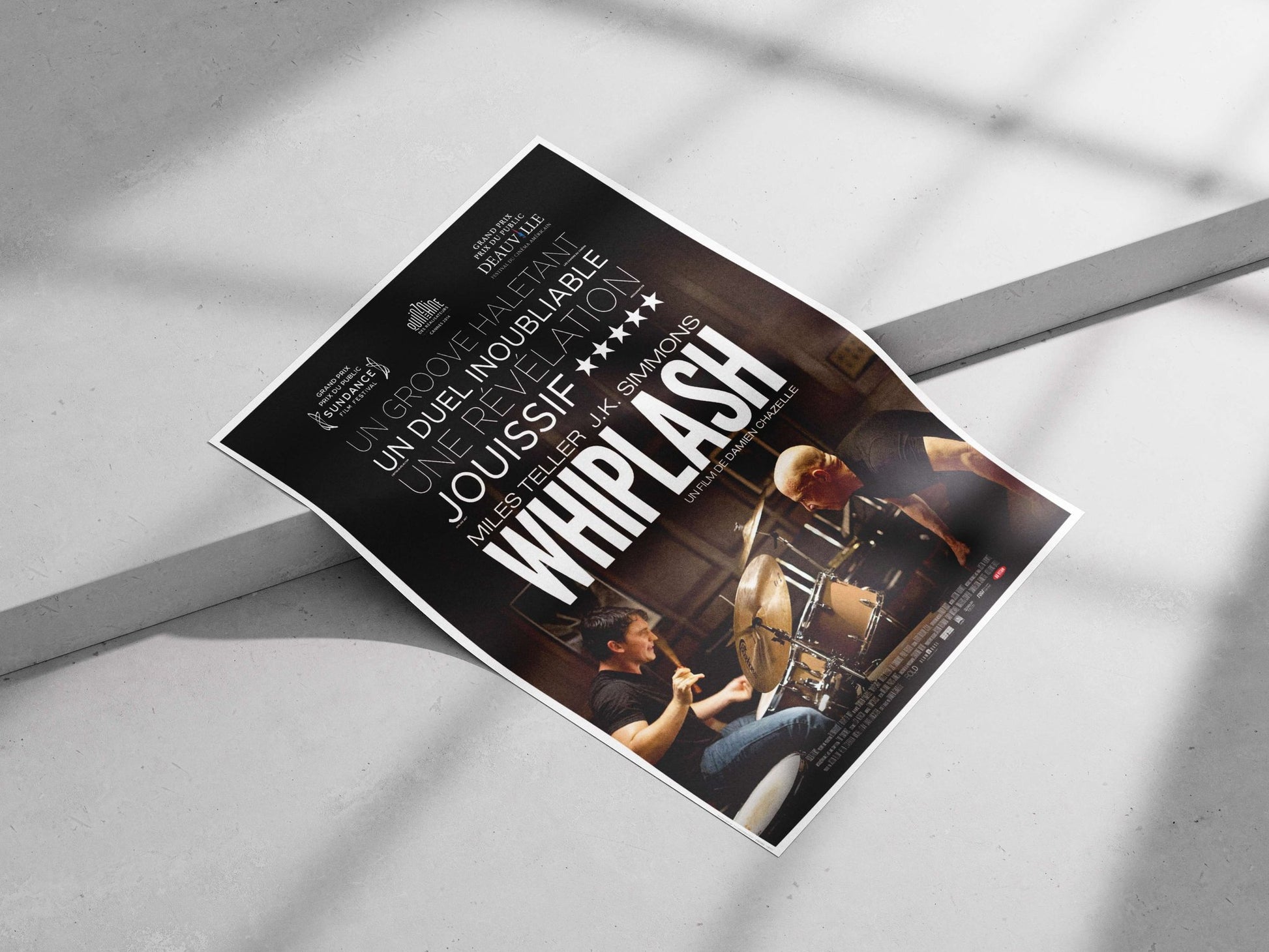 The movie Whiplash starring Miles Teller and J.K. Simmons. Miles Teller - Whiplash Inspirational Poster