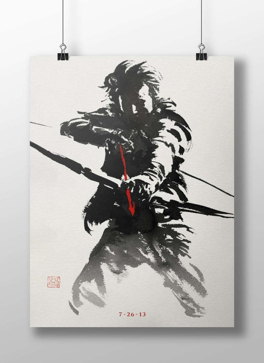 Hawkeye (Marvel) Hawkeye - Masterful Ink Wash Poster