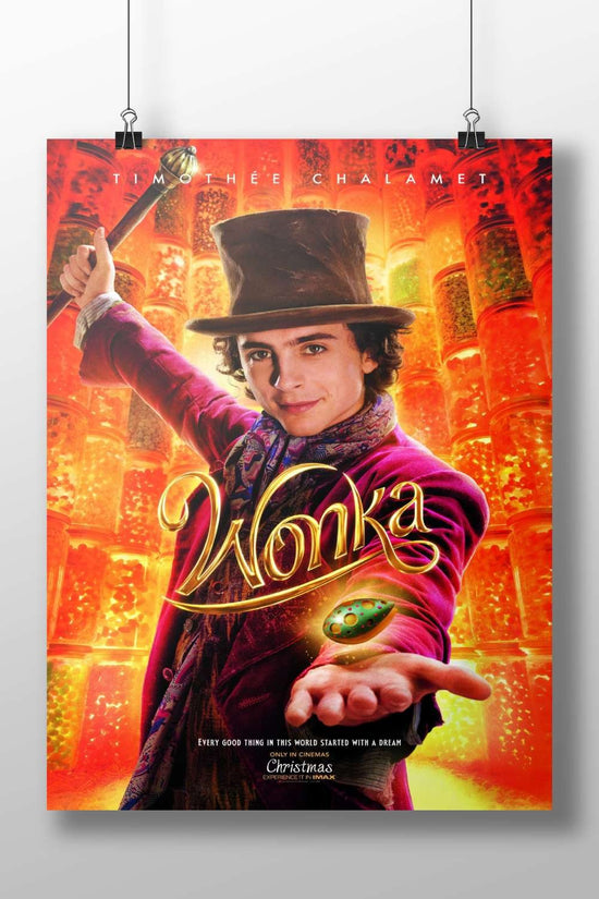 The film "Wonka" (franchise) starring Timothée Chalamet, confirmed by Tesseract OCR text referencing "Wonka" and