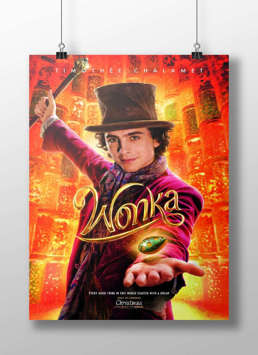 The film "Wonka" (franchise) starring Timothée Chalamet, confirmed by Tesseract OCR text referencing "Wonka" and