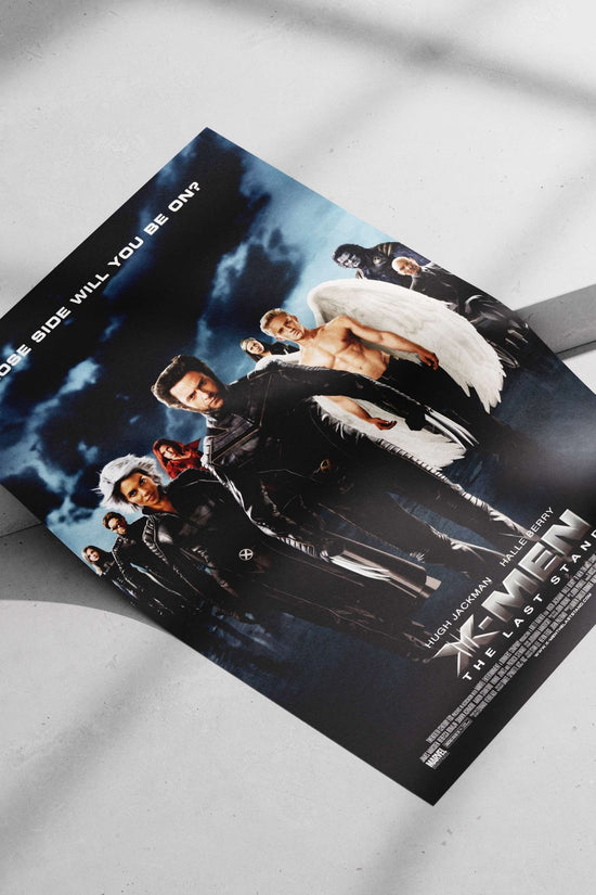 X-Men franchise, specifically the film "X-Men: The Last Stand" with actors Hugh Jackman and Halle