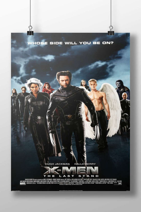 X-Men franchise, specifically the film "X-Men: The Last Stand" with actors Hugh Jackman and Halle