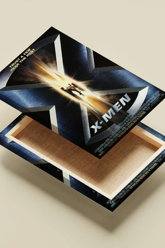 X-Men (confirmed by OCR text "www.x-men-the-movie.com" referencing the franchise). Professor X - Mind Reader Poster