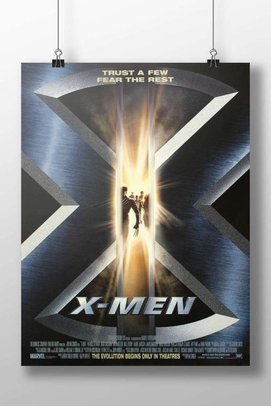 X-Men (confirmed by OCR text "www.x-men-the-movie.com" referencing the franchise). Professor X - Mind Reader Poster