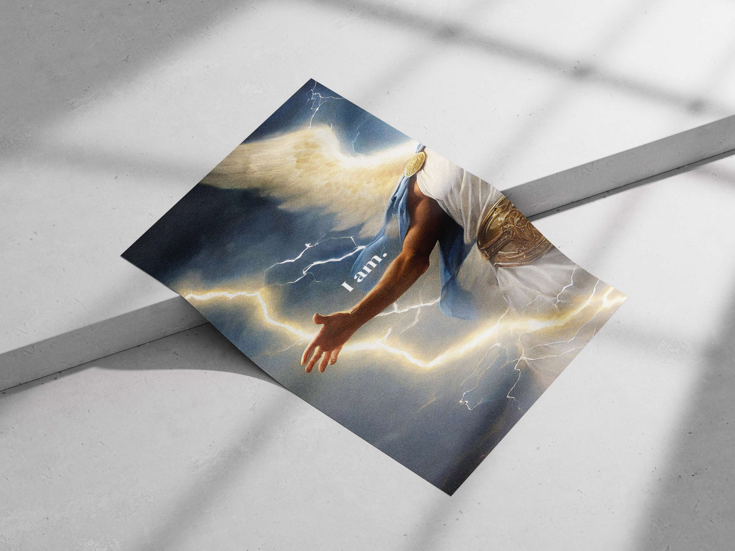 Zeus (Greek mythology) Zeus Stormy Majesty Digital Painting – Thunderbolt Power Wall Art
