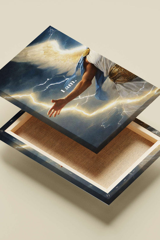 Zeus (Greek mythology) Zeus Stormy Majesty Digital Painting – Thunderbolt Power Wall Art